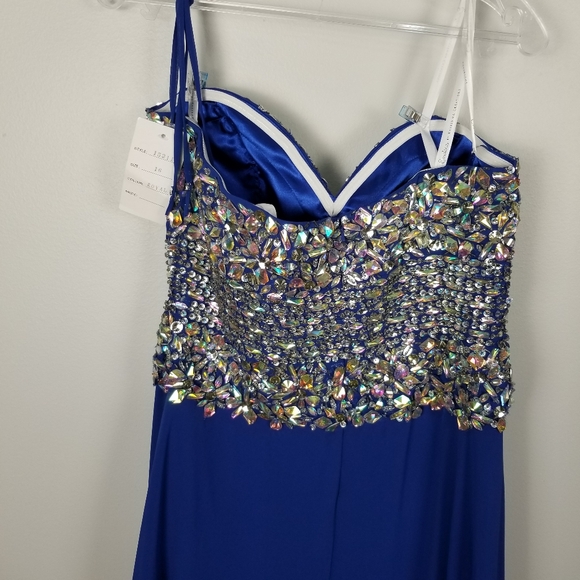 NWT Envious Formal  Strapless Prom Dress Sz 16  C2 - Picture 6 of 7